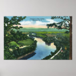 Aerial View of the Chemung River Valley Poster