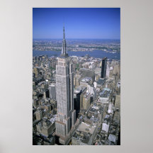 Aerial view of the Empire State Building and Print