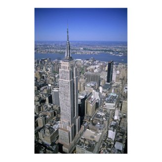 Aerial view of the Empire State Building and Print