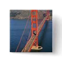 Aerial view of the Golden Gate Bridge in the Pinback Buttons