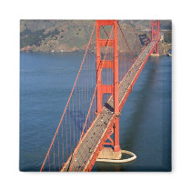 Aerial view of the Golden Gate Bridge in the Refrigerator Magnet