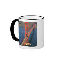 Aerial view of the Golden Gate Bridge in the Mug