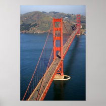 Aerial view of the Golden Gate Bridge in the