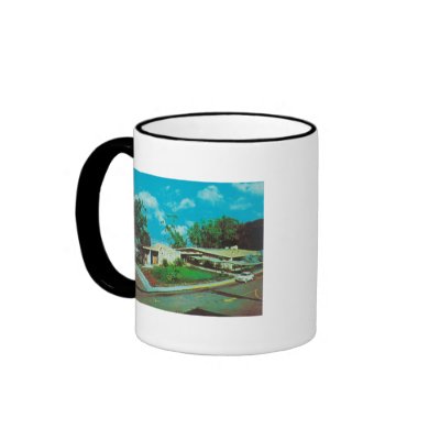 Aerial View of the Golden Tee Resort Lodge Coffee Mugs by LanternPress