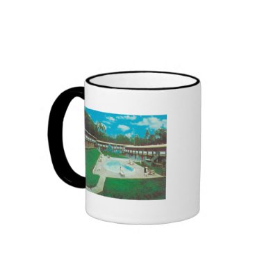 Aerial View of the Golden Tee Resort Pool Coffee Mug by LanternPress