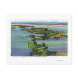 Aerial View of the Lake, NY and VT Split Post Card
