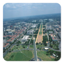 Aerial view of the National Mall Stickers
