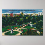 Aerial View of the Public Gardens, Beacon Hill Posters