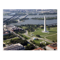 Aerial view of the Washington  Monument postcards