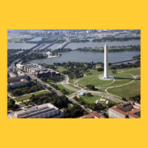 Aerial view of the Washington  Monument posters