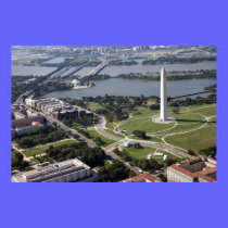 Aerial view of the Washington  Monument posters