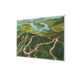 Aerial View of the Whiteface Mt Memorial Hwy Stretched Canvas Prints