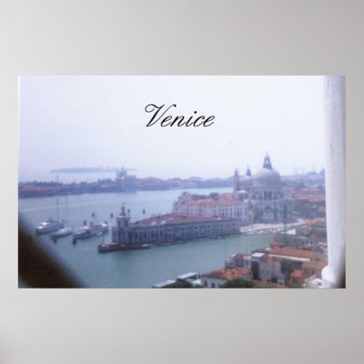 aerial view of Venice Print by holyarmyofone