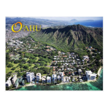 Aerial view of Waikiki Beach and Diamond Head Post Card