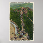 Aerial View of Winding Trail, Castle, Summit