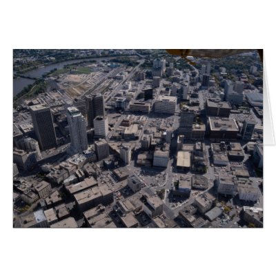 Aerial view, Winnipeg, Manitoba, Canada Cards by beautifulclicks