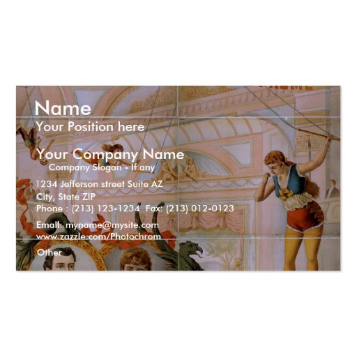 Aerialists Supreme Vintage Theater Business Card