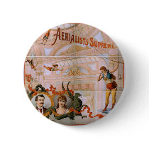 Aerialists Supreme Vintage Theater Button
