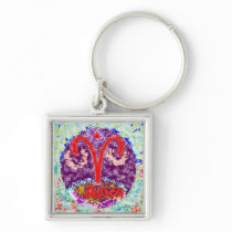 AERIES Astrology symbol Keychain