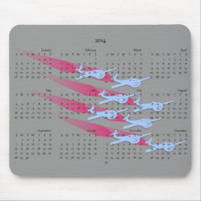 Aerobatic planes in formation 2014 calendar mousepad
