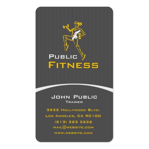 Aerobic Fitness Center Business Card (front side)