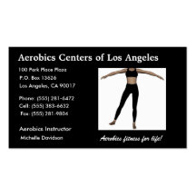 Aerobics B/B Business Card Template