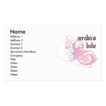 Aerobics Babe Business Card Template