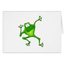 Aerobics Frog Greeting Card