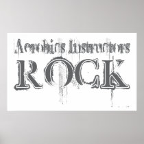 Aerobics Instructors Rock Posters