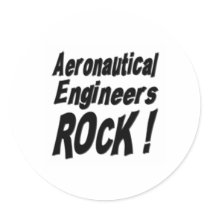 Aeronautical Engineers Rock! Sticker by TShirtDotCom Aeronautical Engineers Rock! Sticker