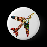 Aeroplane - Sparkling Red Cool Design buttons