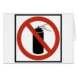 Aerosol Spray Prohibition Highway Sign Cards