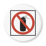 Aerosol Spray Prohibition Highway Sign Fridge Magnet