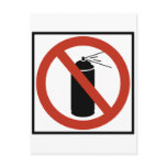 Aerosol Spray Prohibition Highway Sign Post Card