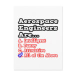 Aerospace Engineers Quiz...Joke Post Cards