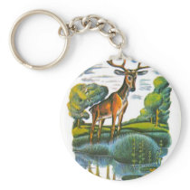 Aesop's fables, the deer and his reflection key chains