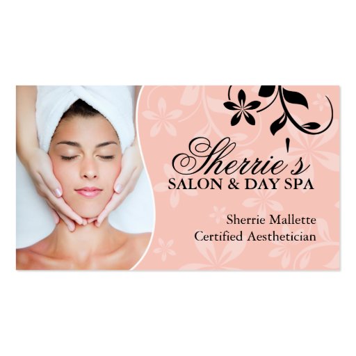 Aesthetician Business Cards (front side)