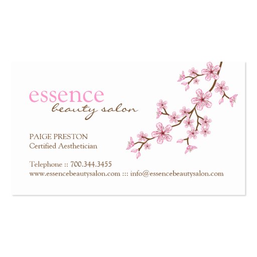 Aesthetician Business Cards