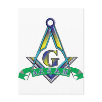 AF & AM POSTCARD