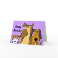AF- Cats and Dogs Birthday Card card