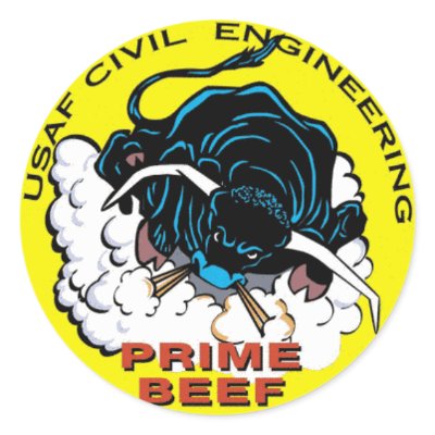 AF_Civil_Engineering_Prime_Beef_seal Stickers by militaryshields