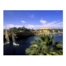 AF, Egypt, Upper Egypt, Aswan. River Nile, Postcards