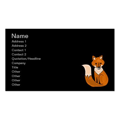 AF- Foxy Business Cards by inspirationrocks