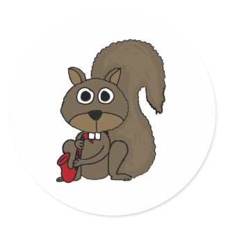 AF- Funny Squirrel Playing the Saxophone