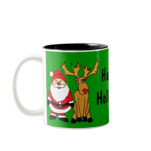 AF- Happy Holidays Santa Mug mug