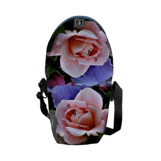 AF- Rose Floral Art Mini Messenger Bag