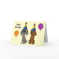 AF- Weimaraner and Pointer Birthday Card card
