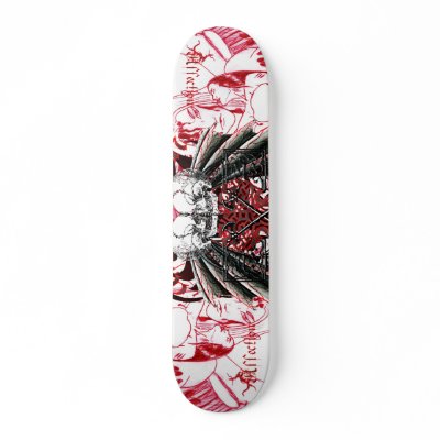 Affection Kissing Skulls Custom Skateboard by AffectionMMAgear