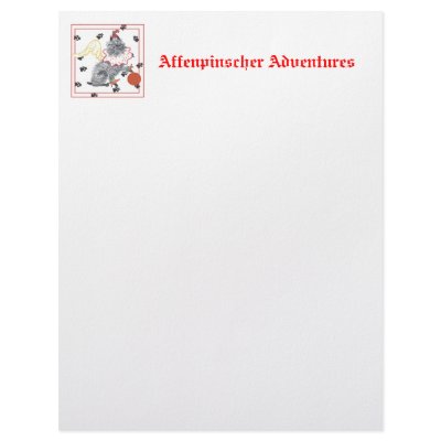 Affenpinscher Adventures Personalized Letterhead by edentities