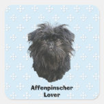 Affenpinscher Blue w/ White Diamonds Sticker